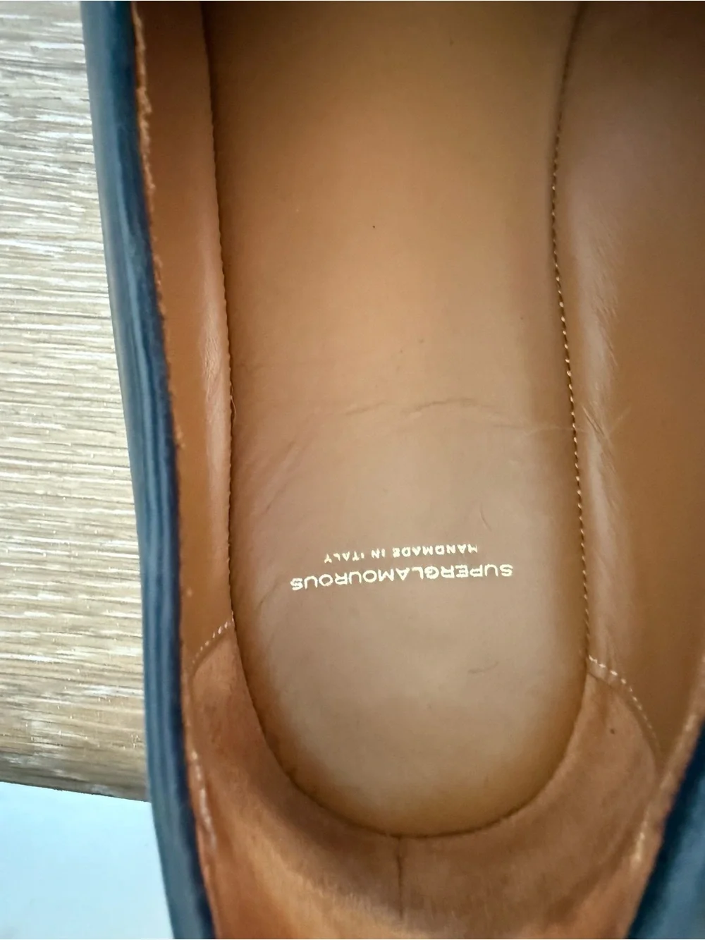Superglamorous naby Leather Tassel  Loafers with Buckle Detail